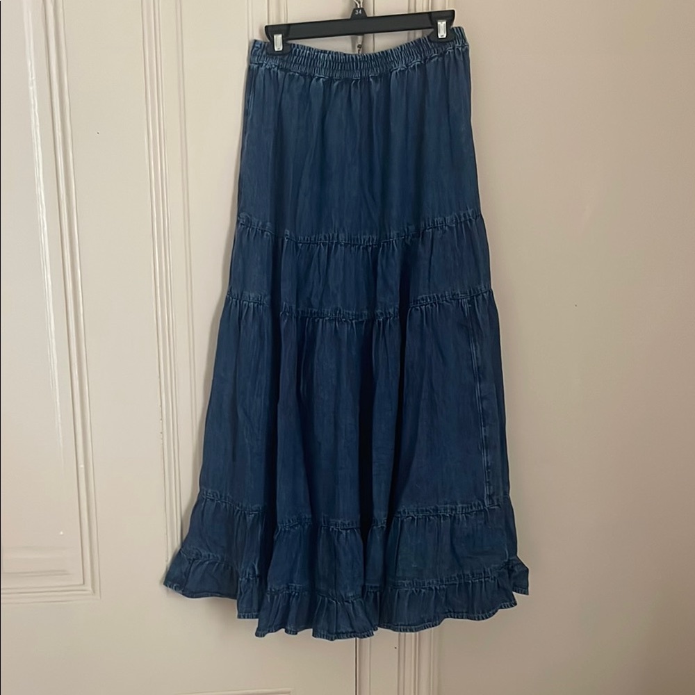 Blue Jean Maxi Skirt